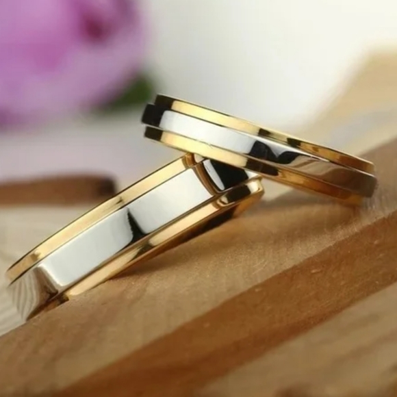 Carols Boutique Jewelry - 14K Gold Matching Wedding Bands 2 Tone